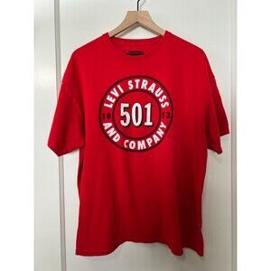 Levi's 501 Levi Strauss & Co. 501 Circle Red T Shirt - Size XL